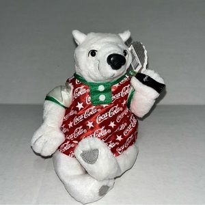 Coca-Cola Polar Bear in‎ Red Romper Bean Bag Plush